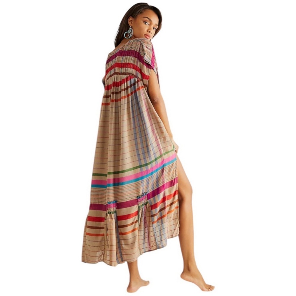 Free People Multicolor Striped Maxi Tunic